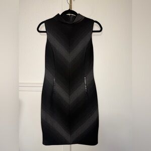 ANTONIO MELANI Black Chevron Mini Dress size 2